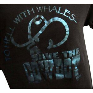 Single Stitch Vintage T-shirt Medium 1990's Men's Save the Cowboy Hat USA FTL